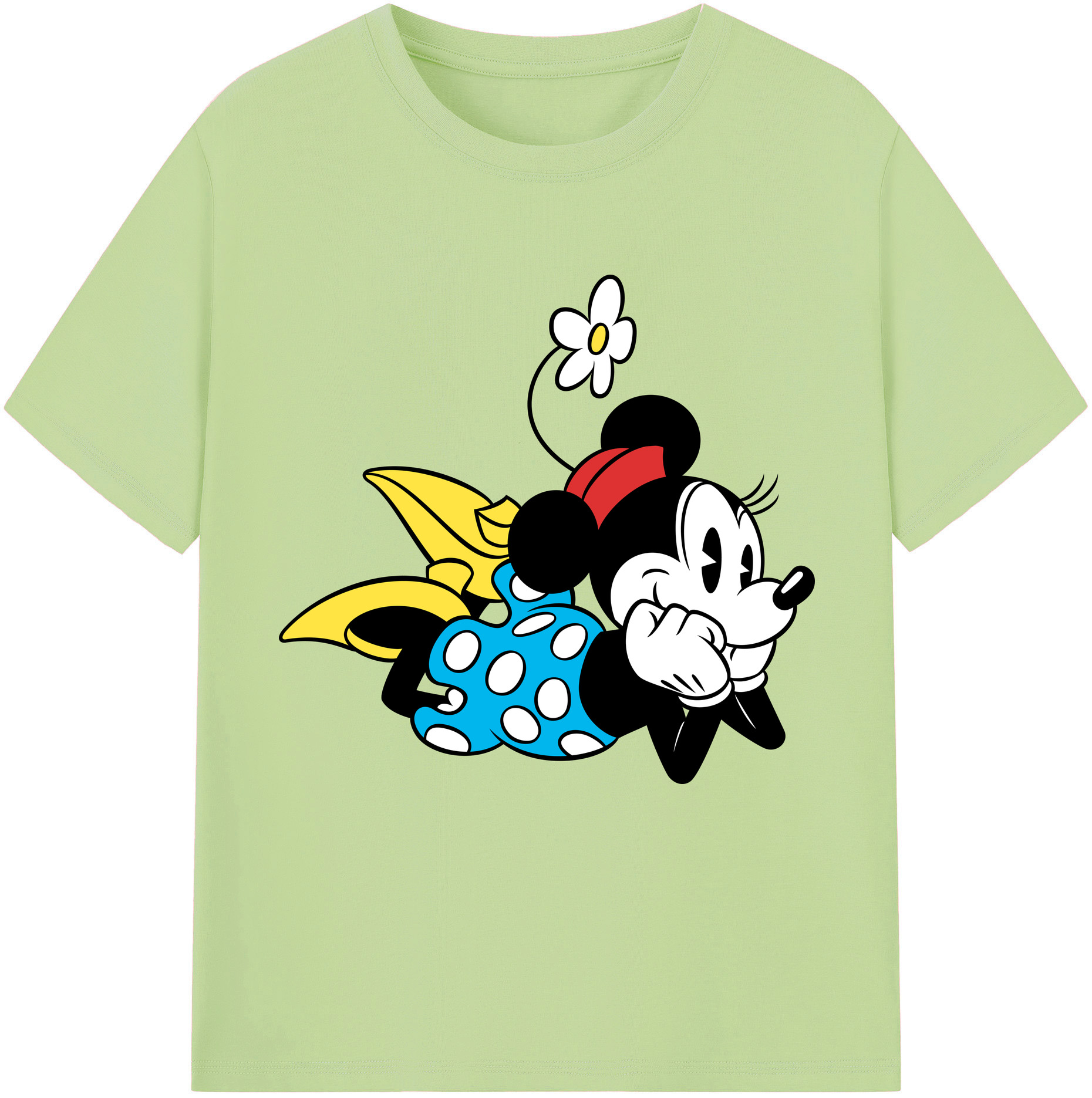 （画像用） ミッキーマウス Mickey Mouse 綿100％半袖Tシャツ（フロントプリント）